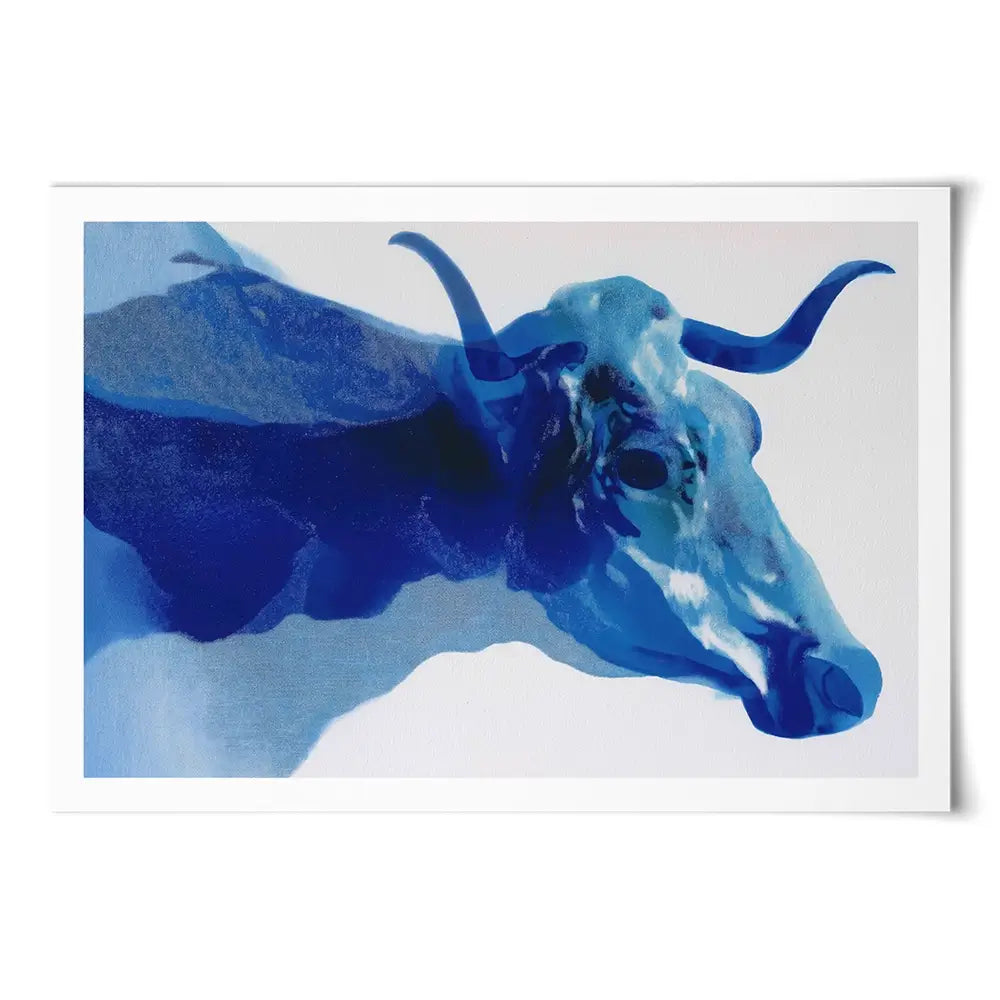 Abstract Cow Head And Horns Art Print Abstract Cow Head And Horns Art Print wall art product Chromatic Storm Studio