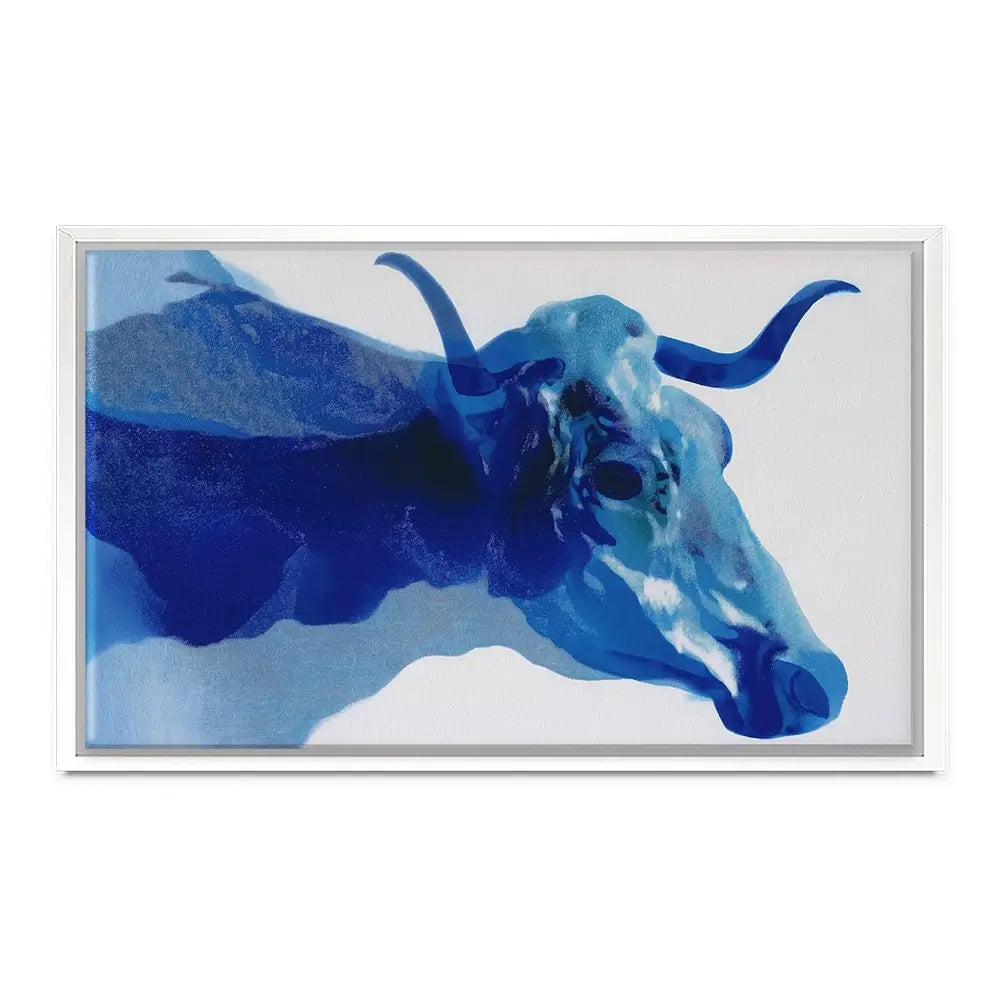 Abstract Cow Head And Horns Canvas Print Abstract Cow Head And Horns Canvas Print wall art product Chromatic Storm Studio