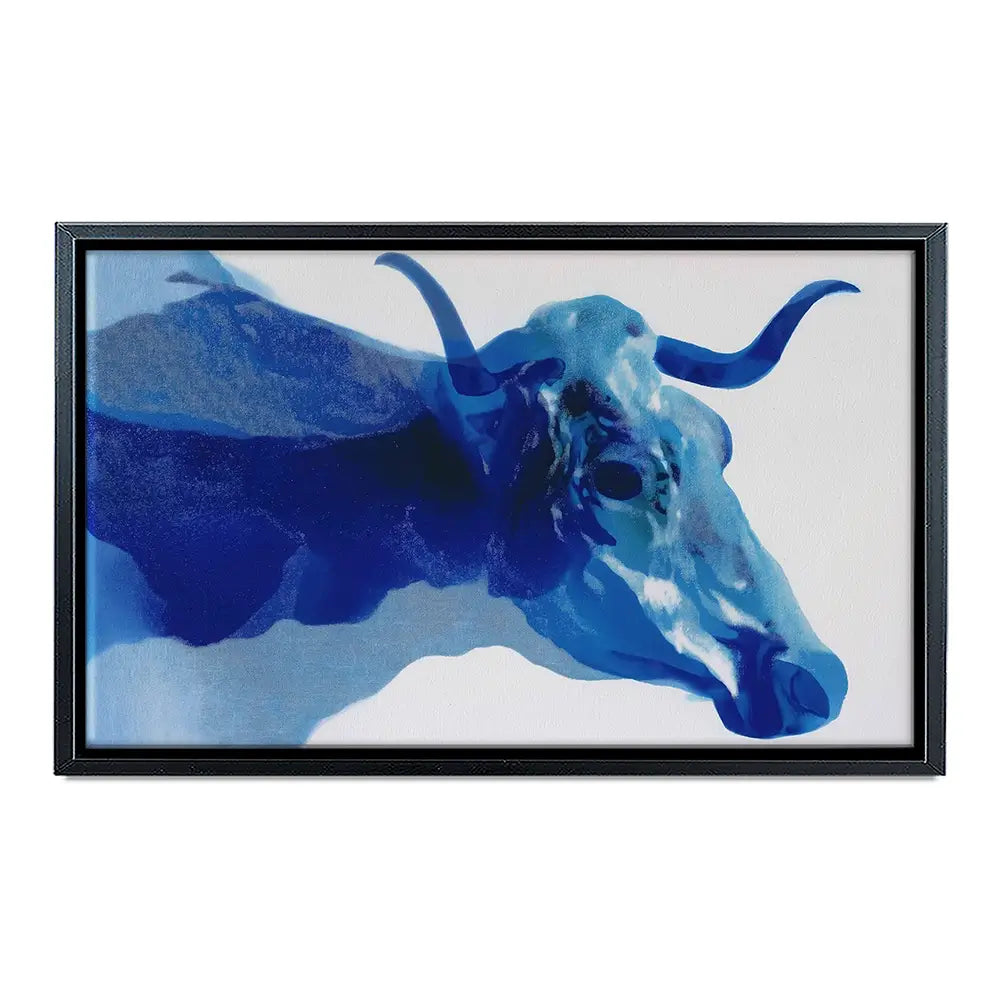 Abstract Cow Head And Horns Canvas Print Abstract Cow Head And Horns Canvas Print wall art product Chromatic Storm Studio