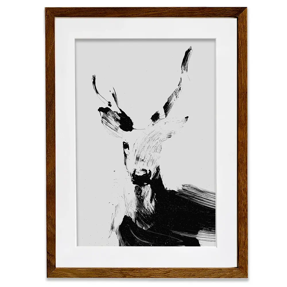 Abstract Deer Framed Art Print Abstract Deer Framed Art Print wall art product Treechild