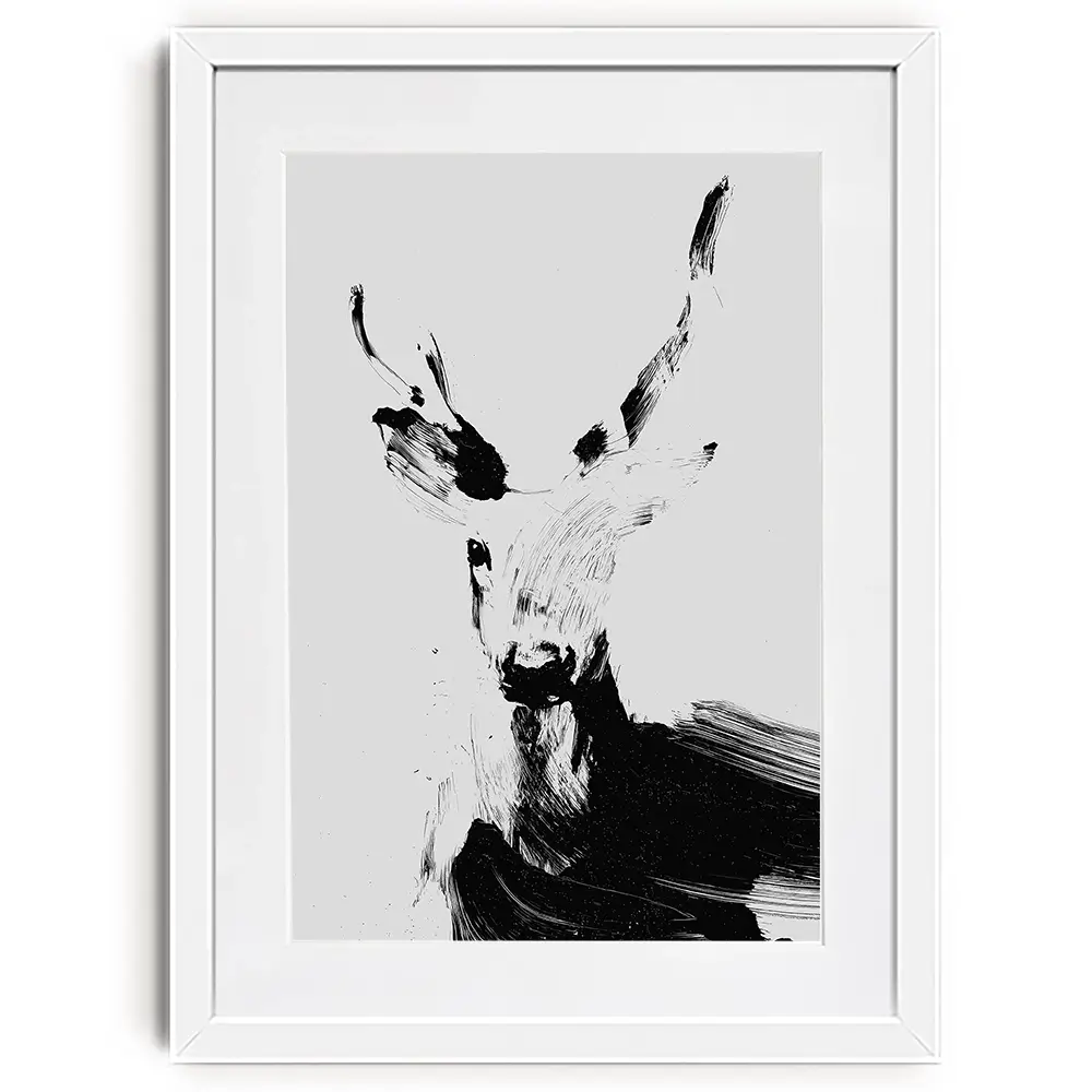 Abstract Deer Framed Art Print Abstract Deer Framed Art Print wall art product Treechild
