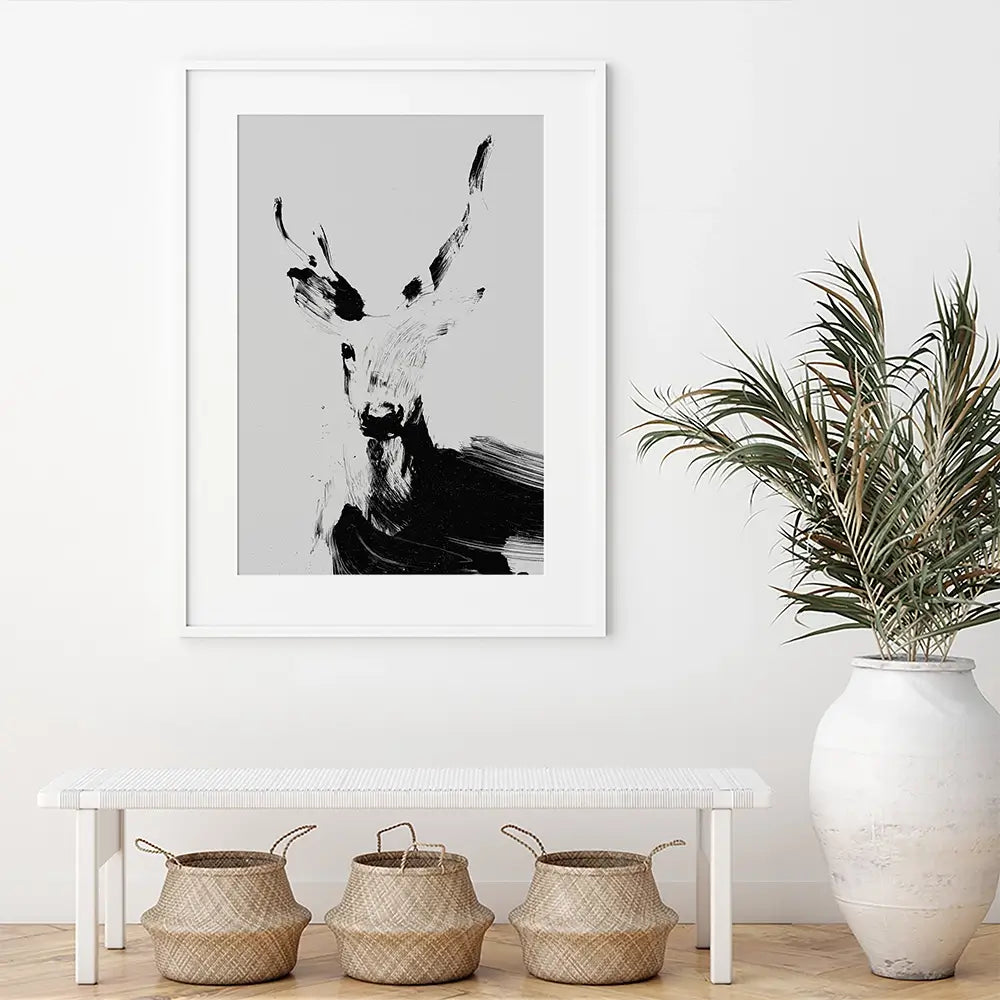 Abstract Deer Framed Art Print Abstract Deer Framed Art Print wall art product Treechild