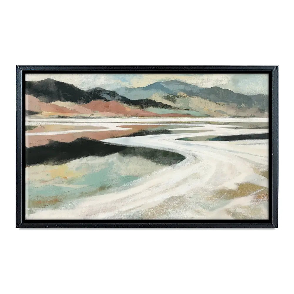 Abstract Desert Salt Flats Canvas Print Abstract Desert Salt Flats Canvas Print wall art product Chromatic Storm Studio