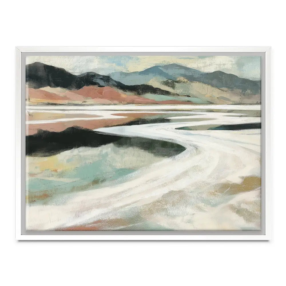 Abstract Desert Salt Flats Canvas Print Abstract Desert Salt Flats Canvas Print wall art product Chromatic Storm Studio