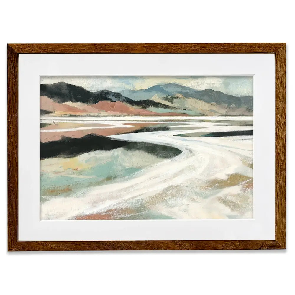 Abstract Desert Salt Flats Framed Art Print Abstract Desert Salt Flats Framed Art Print wall art product Chromatic Storm Studio