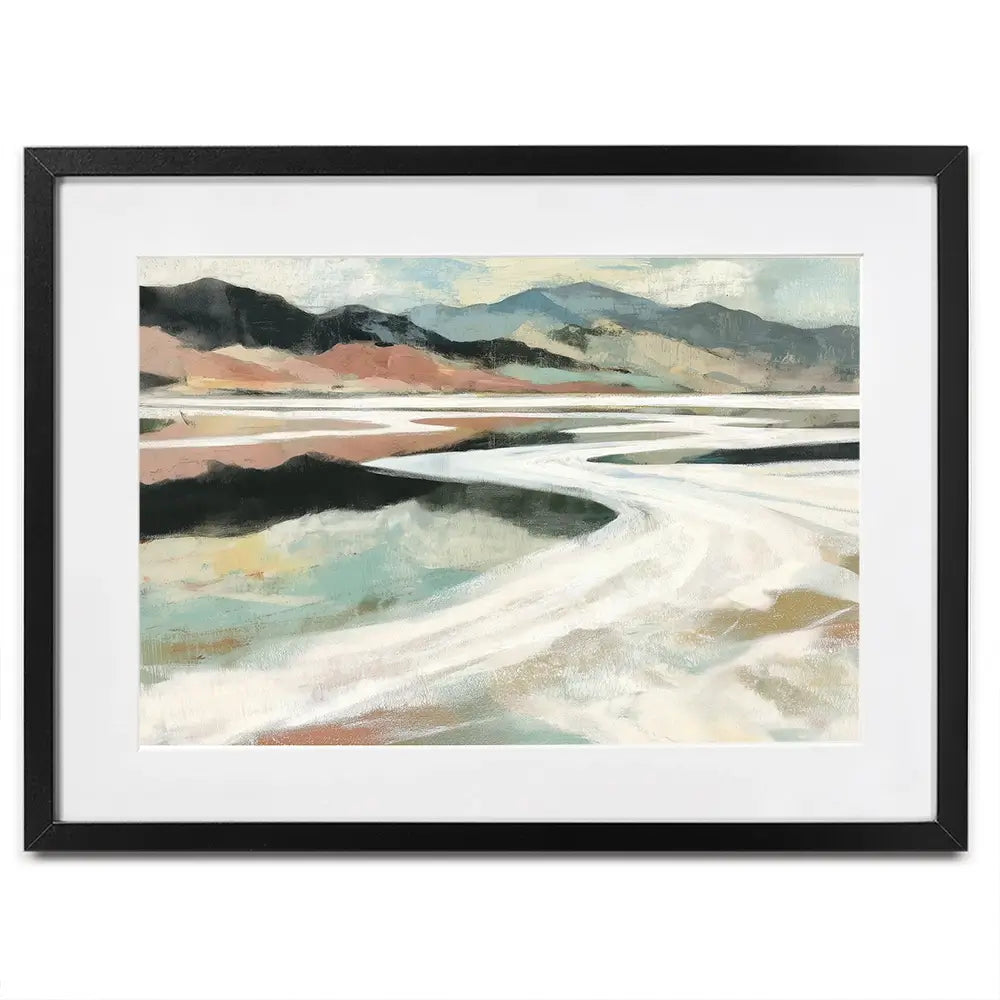 Abstract Desert Salt Flats Framed Art Print Abstract Desert Salt Flats Framed Art Print wall art product Chromatic Storm Studio
