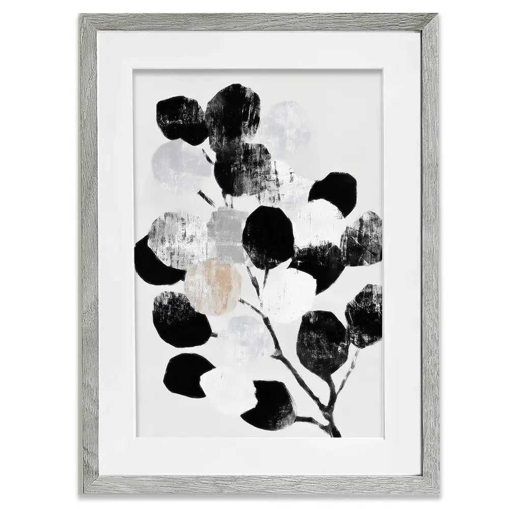 Abstract Eucalyptus Leaf Circles Framed Art Print Abstract Eucalyptus Leaf Circles Framed Art Print wall art product Chromatic Storm Studio
