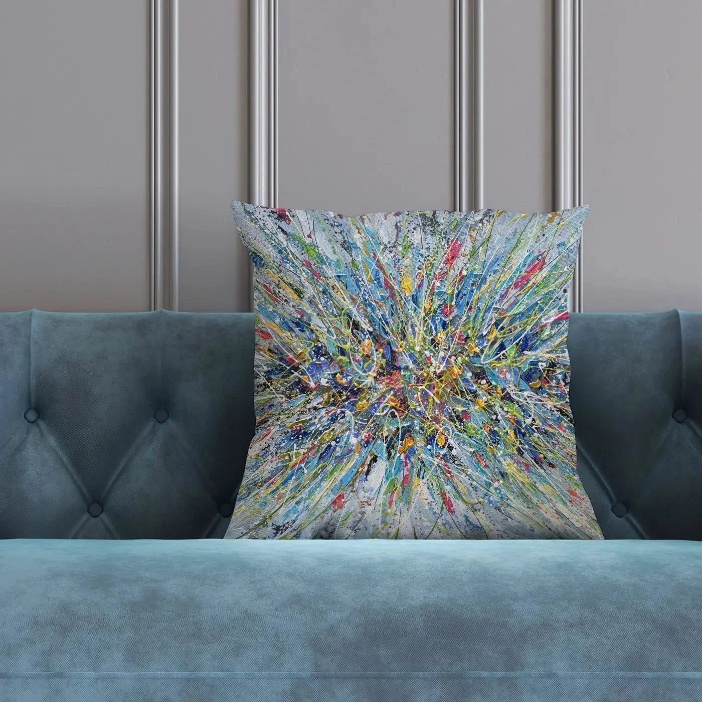 Abstract Floral Bouquet Cushion Abstract Floral Bouquet Cushion wall art product Olga Tkachyk