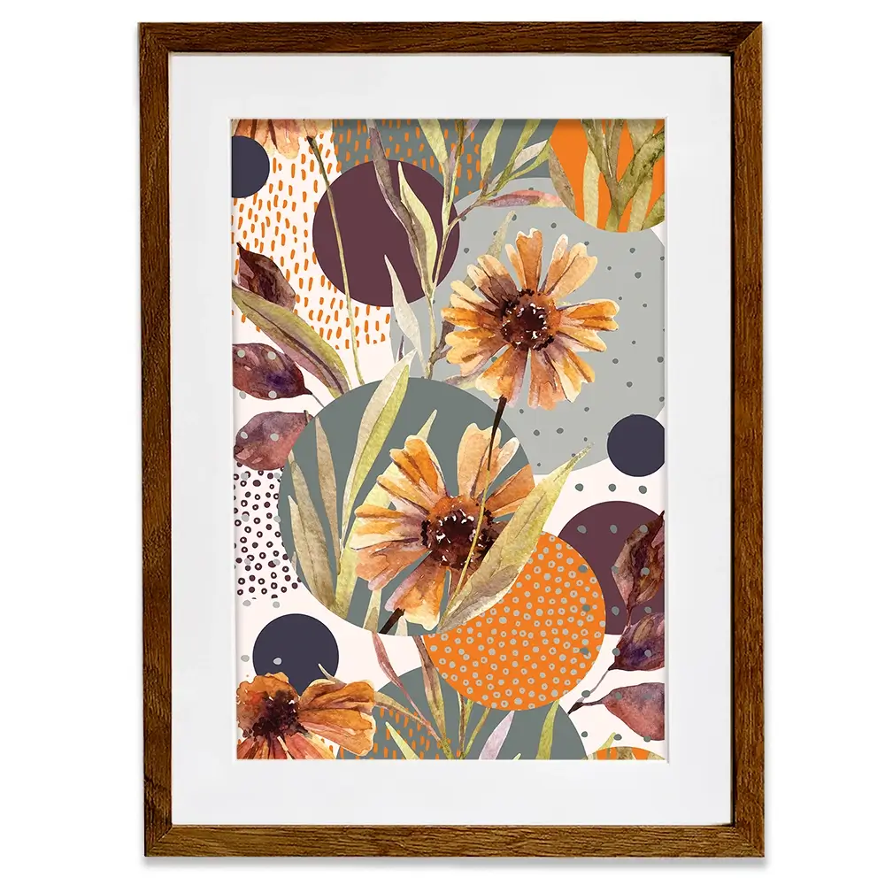 Abstract Floral Framed Art Print Abstract Floral Framed Art Print wall art product Tanya Syrytsyna / Shutterstock