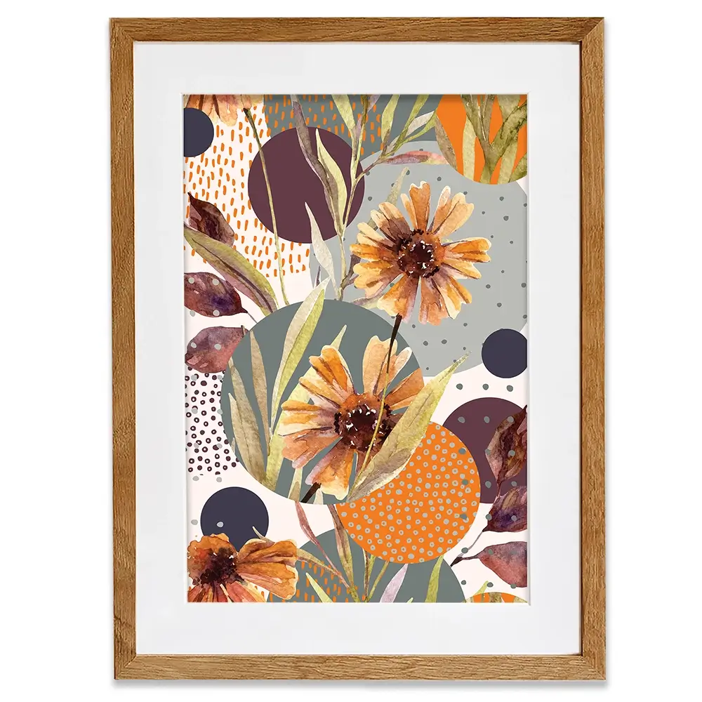 Abstract Floral Framed Art Print Abstract Floral Framed Art Print wall art product Tanya Syrytsyna / Shutterstock