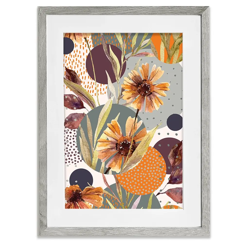 Abstract Floral Framed Art Print Abstract Floral Framed Art Print wall art product Tanya Syrytsyna / Shutterstock