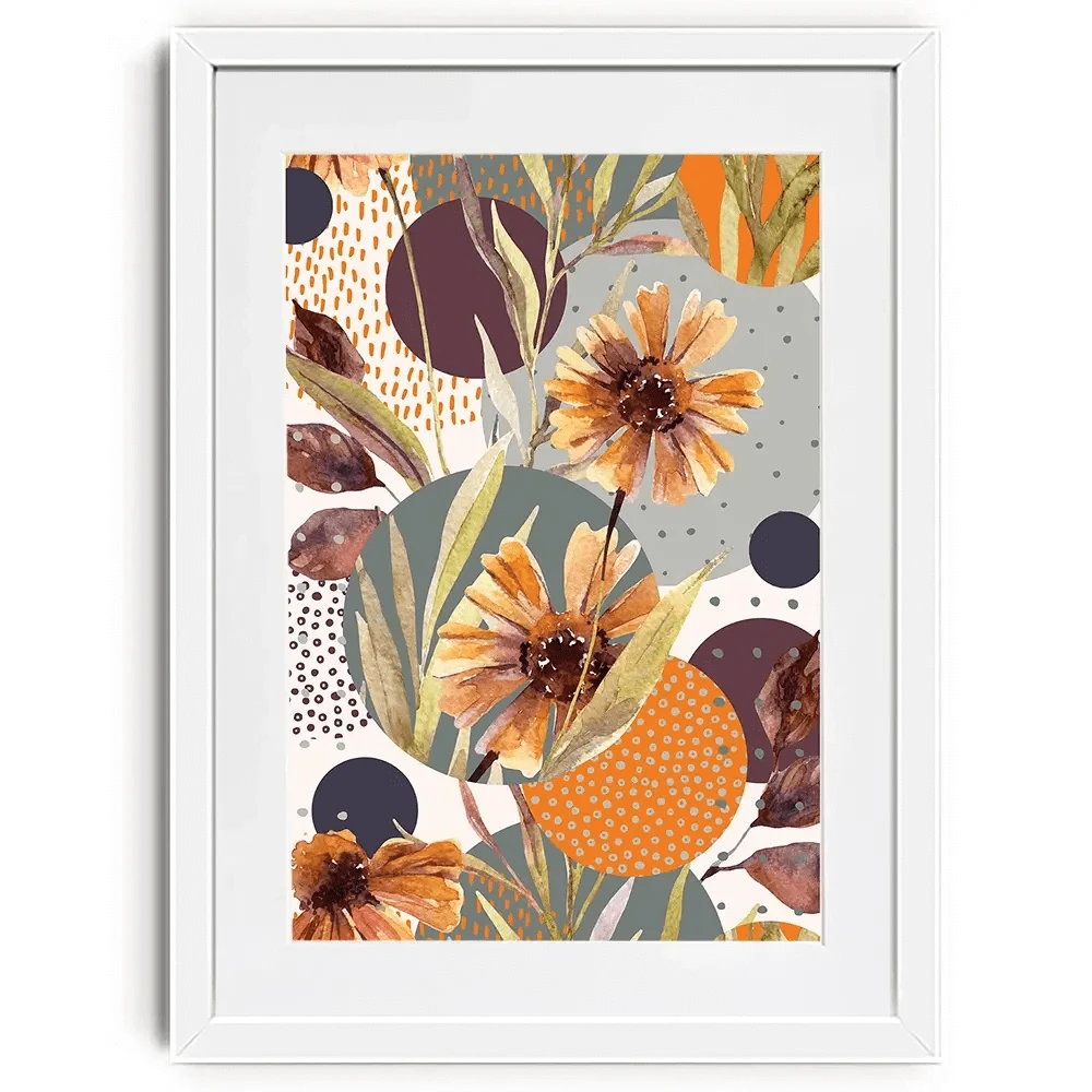 Abstract Floral Framed Art Print Abstract Floral Framed Art Print wall art product Tanya Syrytsyna / Shutterstock
