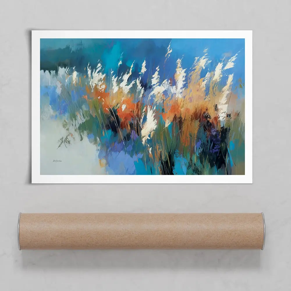 Abstract Floral Meadow With Tall Grasses Art Print Abstract Floral Meadow With Tall Grasses Art Print wall art product Leon Devenice