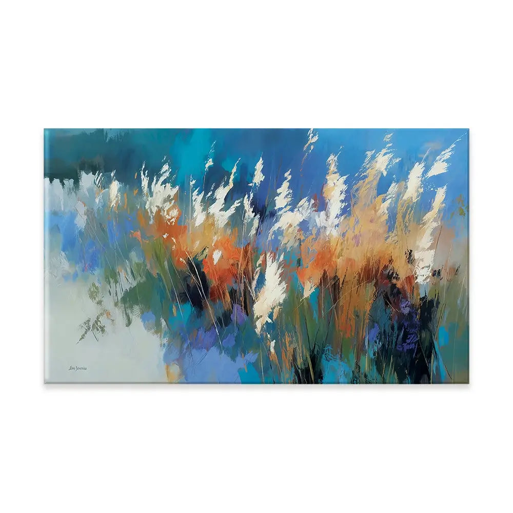 Abstract Floral Meadow With Tall Grasses Canvas Print Abstract Floral Meadow With Tall Grasses Canvas Print wall art product Leon Devenice