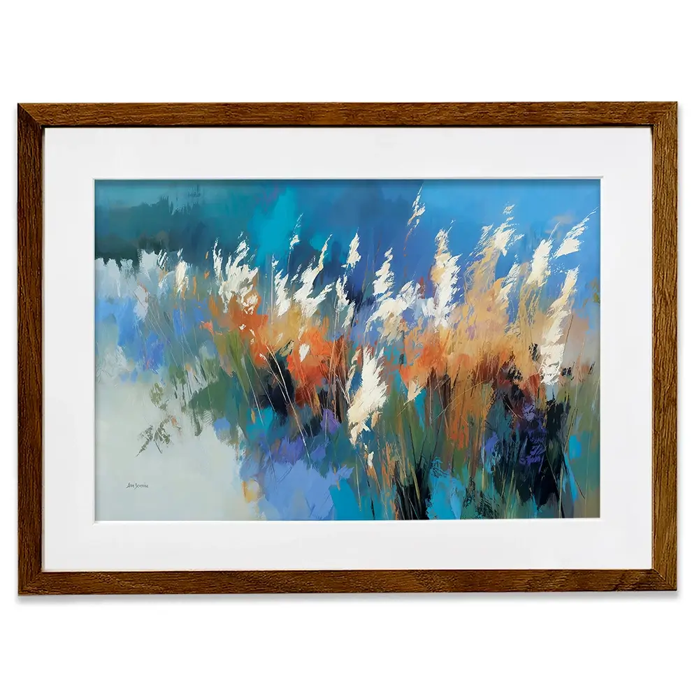 Abstract Floral Meadow With Tall Grasses Framed Art Print Abstract Floral Meadow With Tall Grasses Framed Art Print wall art product Leon Devenice