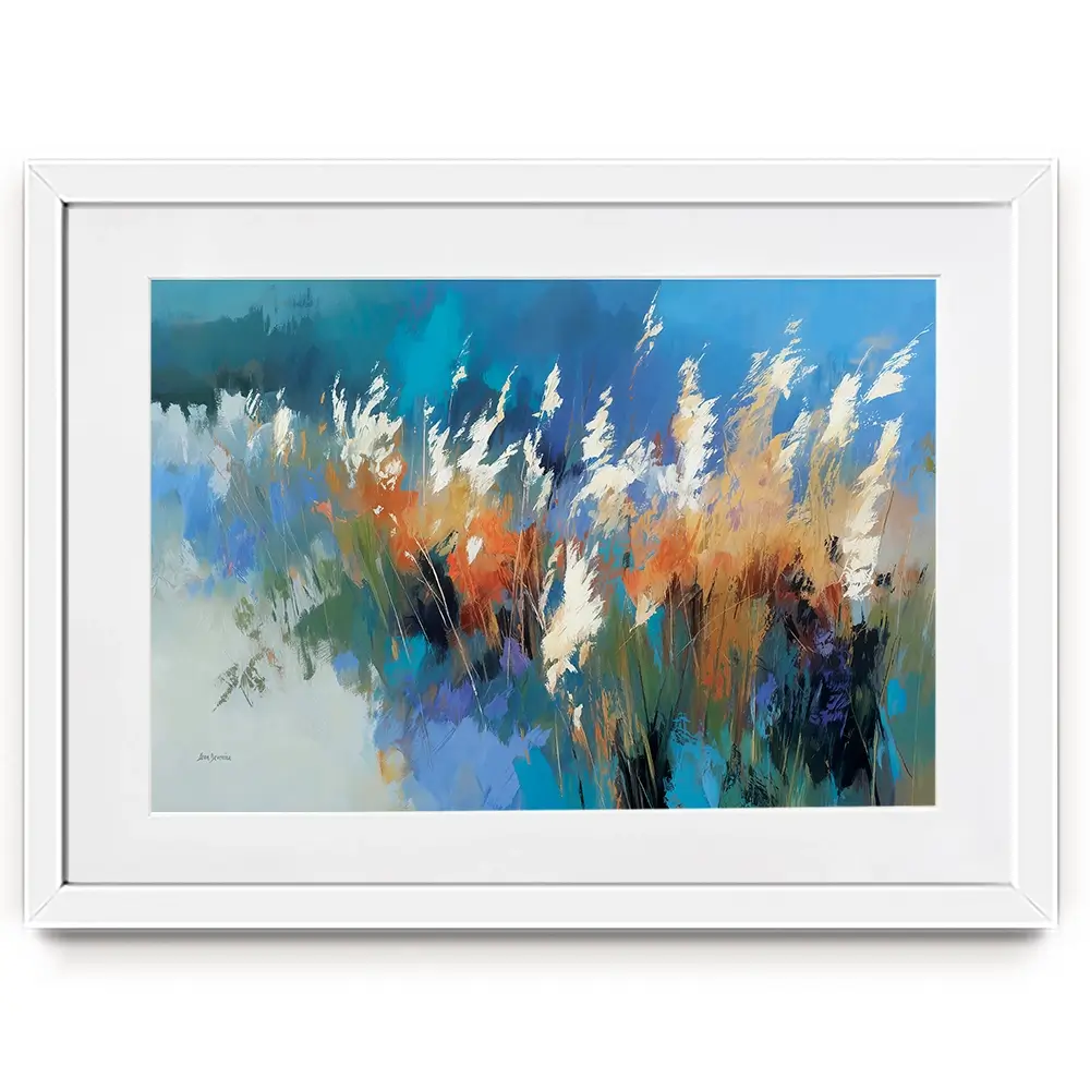 Abstract Floral Meadow With Tall Grasses Framed Art Print Abstract Floral Meadow With Tall Grasses Framed Art Print wall art product Leon Devenice
