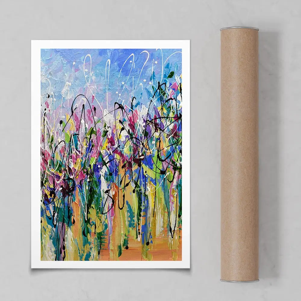 Abstract Floral Mess Art Print Abstract Floral Mess Art Print wall art product Olga Tkachyk