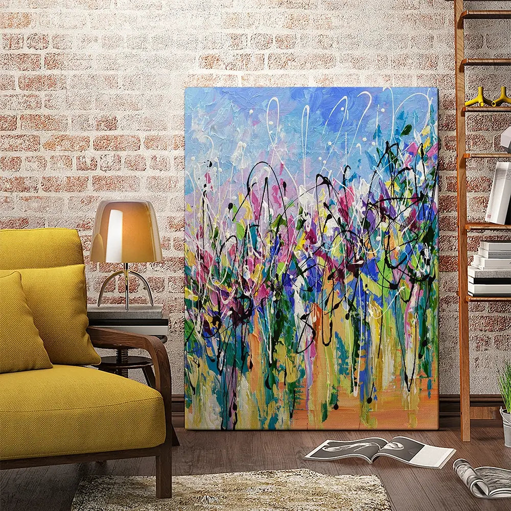 Abstract Floral Mess Canvas Print Abstract Floral Mess Canvas Print wall art product Olga Tkachyk