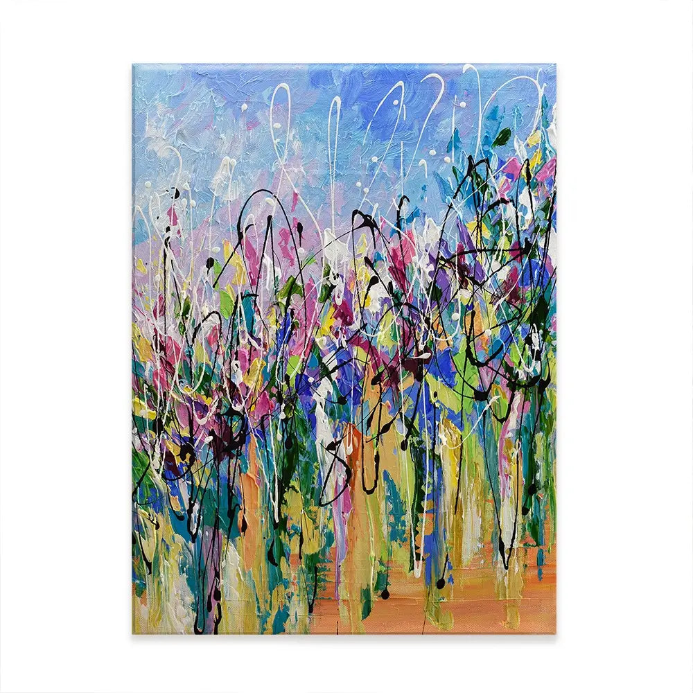 Abstract Floral Mess Canvas Print