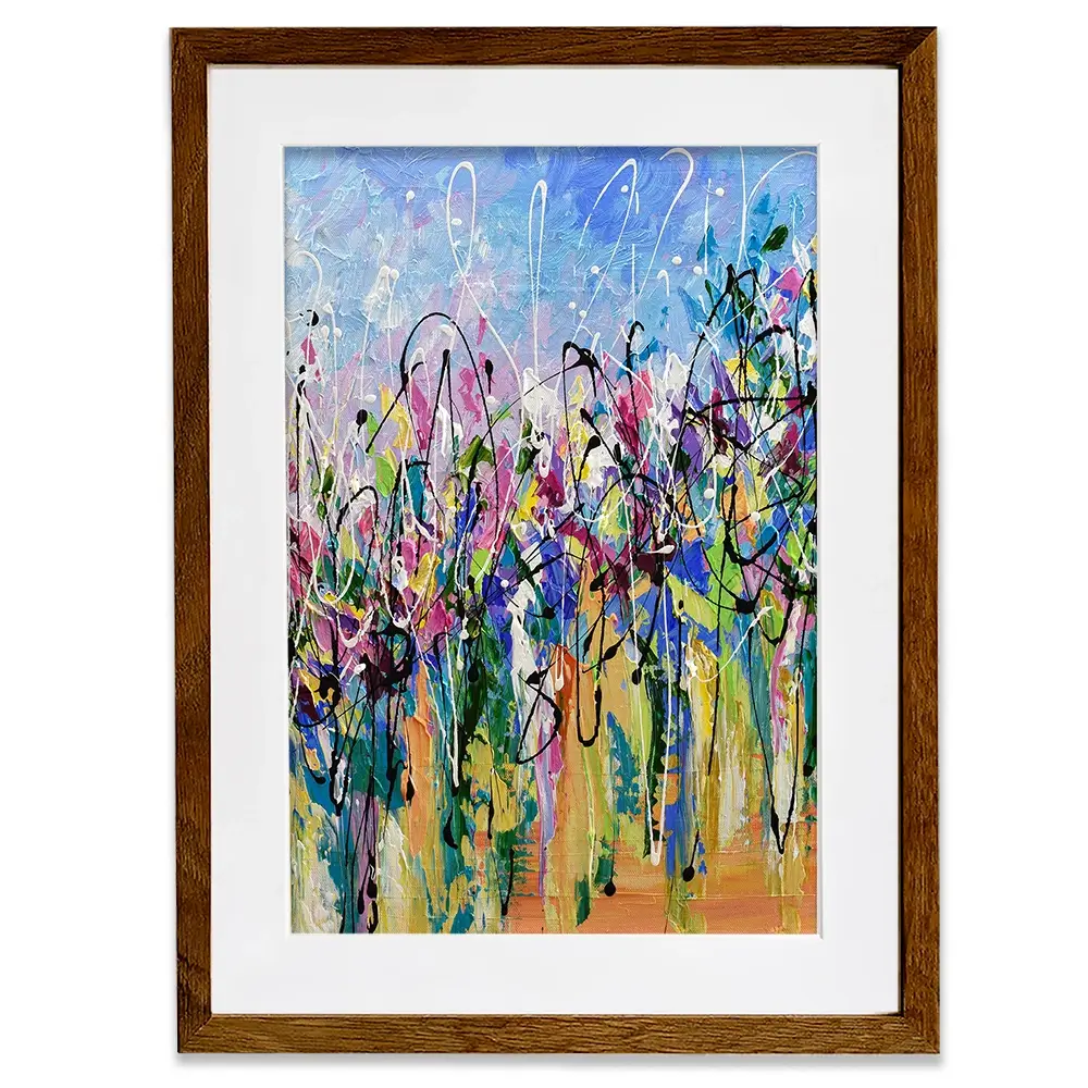 Abstract Floral Mess Framed Art Print Abstract Floral Mess Framed Art Print wall art product Olga Tkachyk