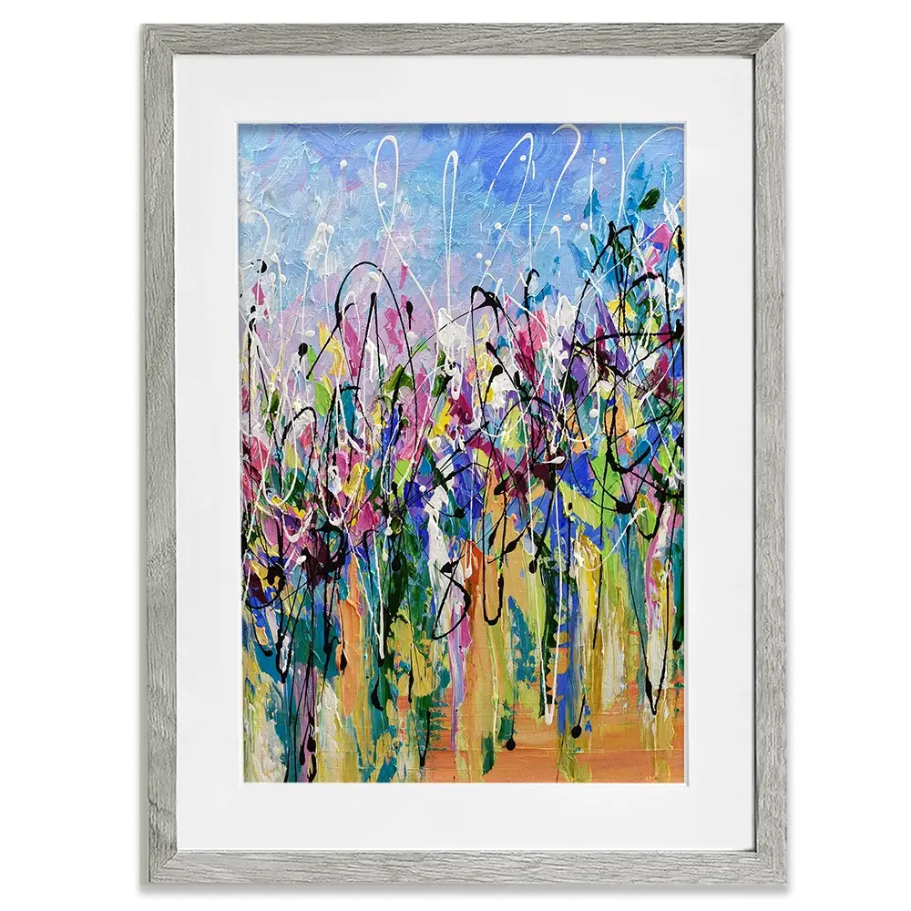 Abstract Floral Mess Framed Art Print Abstract Floral Mess Framed Art Print wall art product Olga Tkachyk