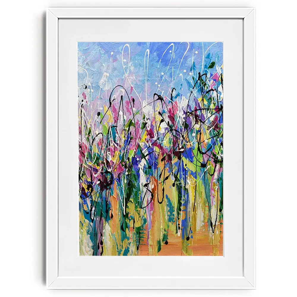 Abstract Floral Mess Framed Art Print Abstract Floral Mess Framed Art Print wall art product Olga Tkachyk