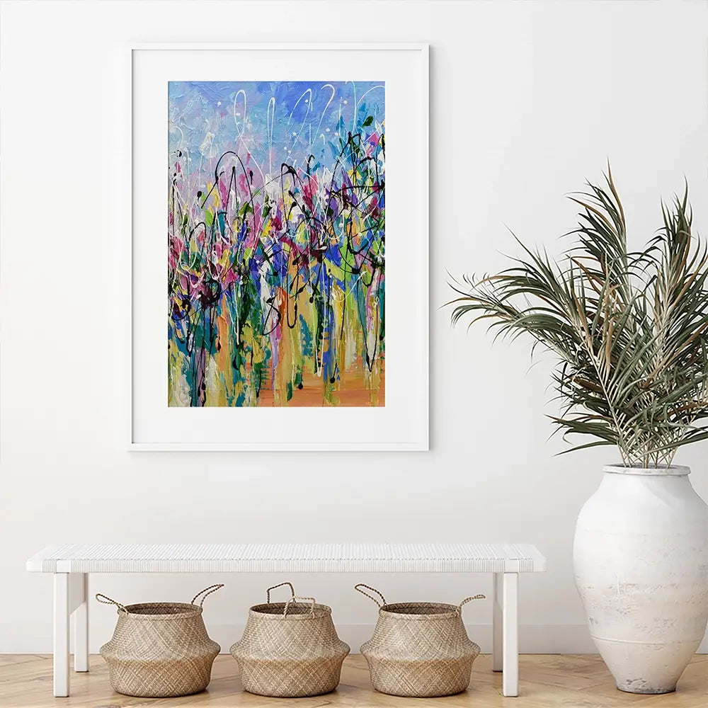 Abstract Floral Mess Framed Art Print Abstract Floral Mess Framed Art Print wall art product Olga Tkachyk