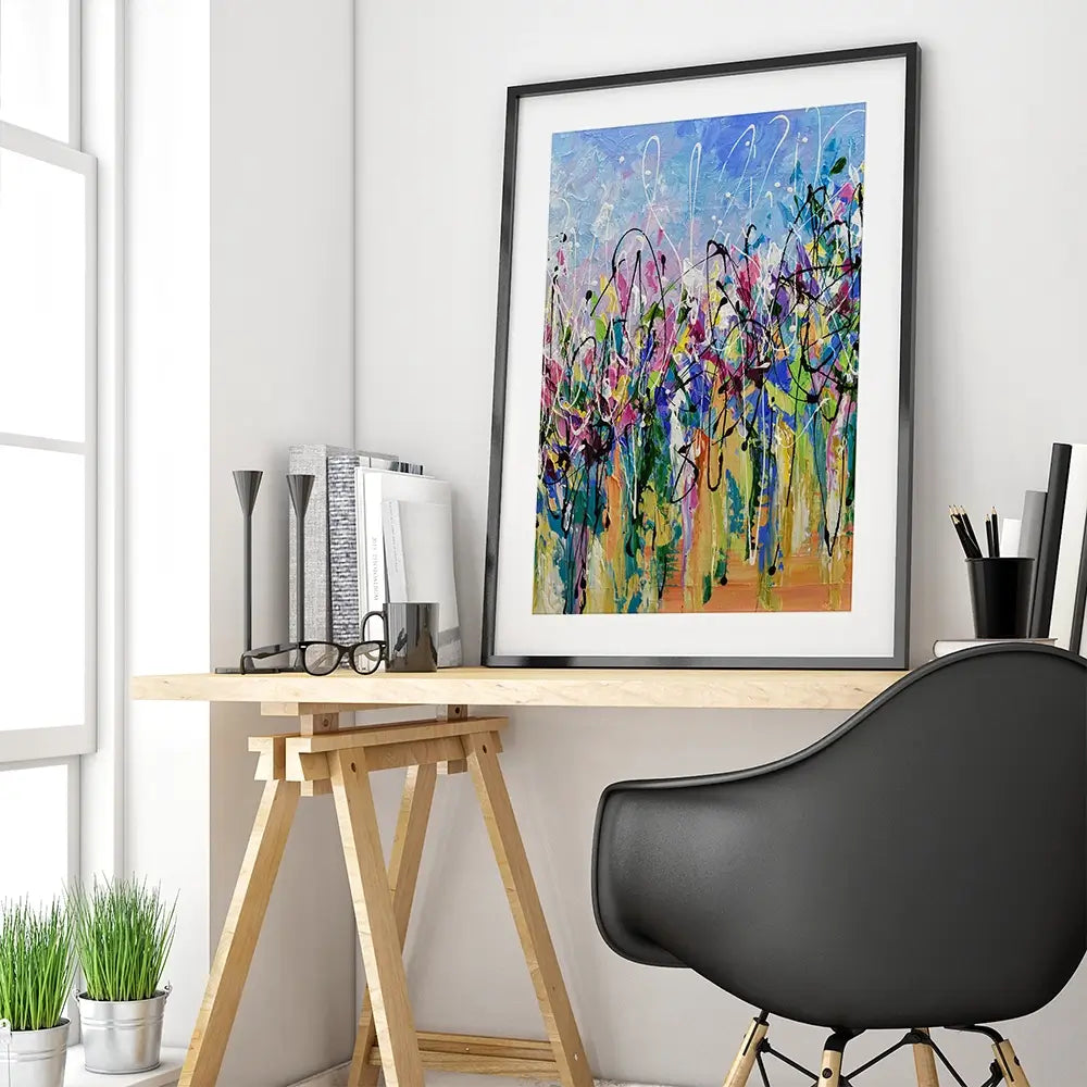 Abstract Floral Mess Framed Art Print Abstract Floral Mess Framed Art Print wall art product Olga Tkachyk