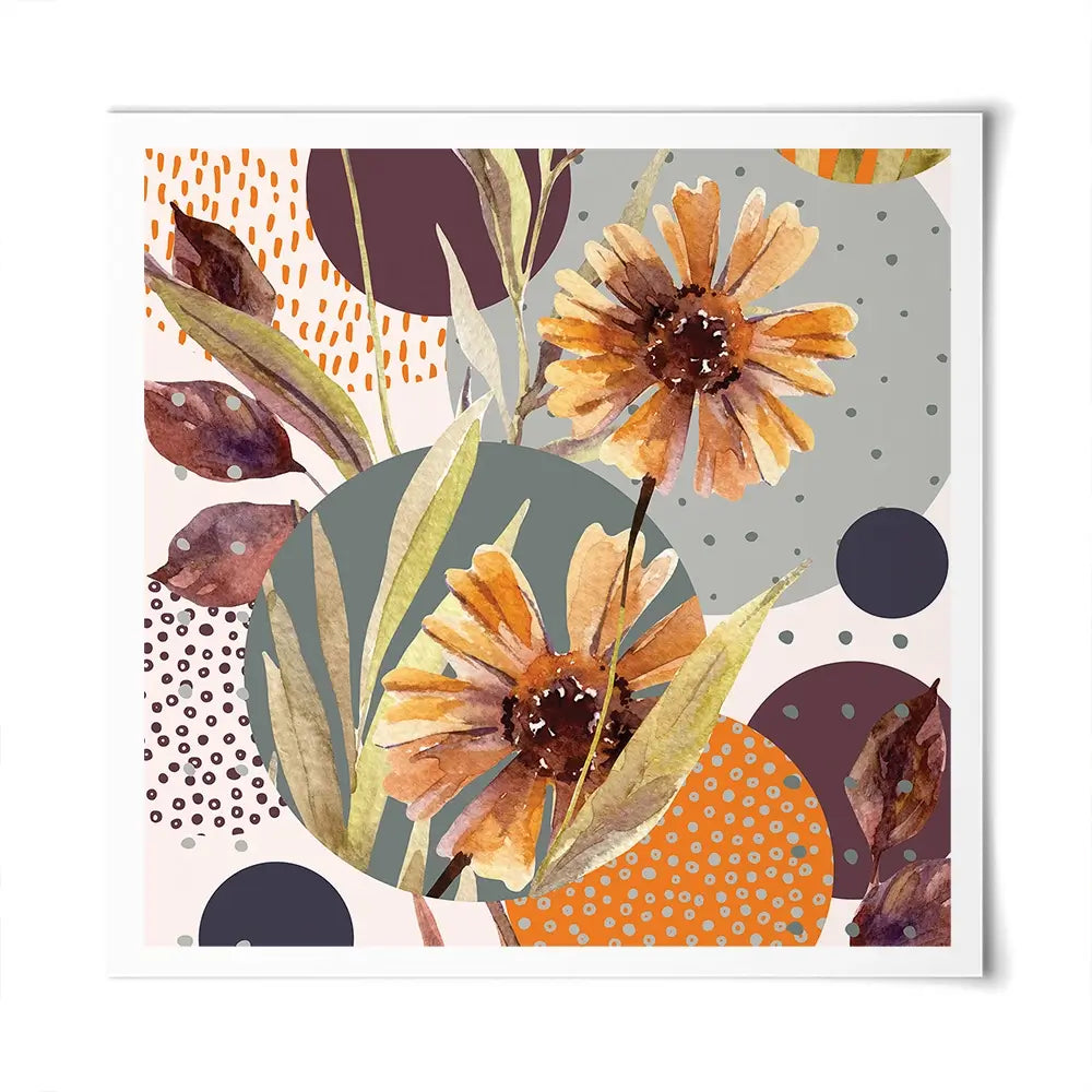Abstract Floral Square Art Print Abstract Floral Square Art Print wall art product Tanya Syrytsyna / Shutterstock