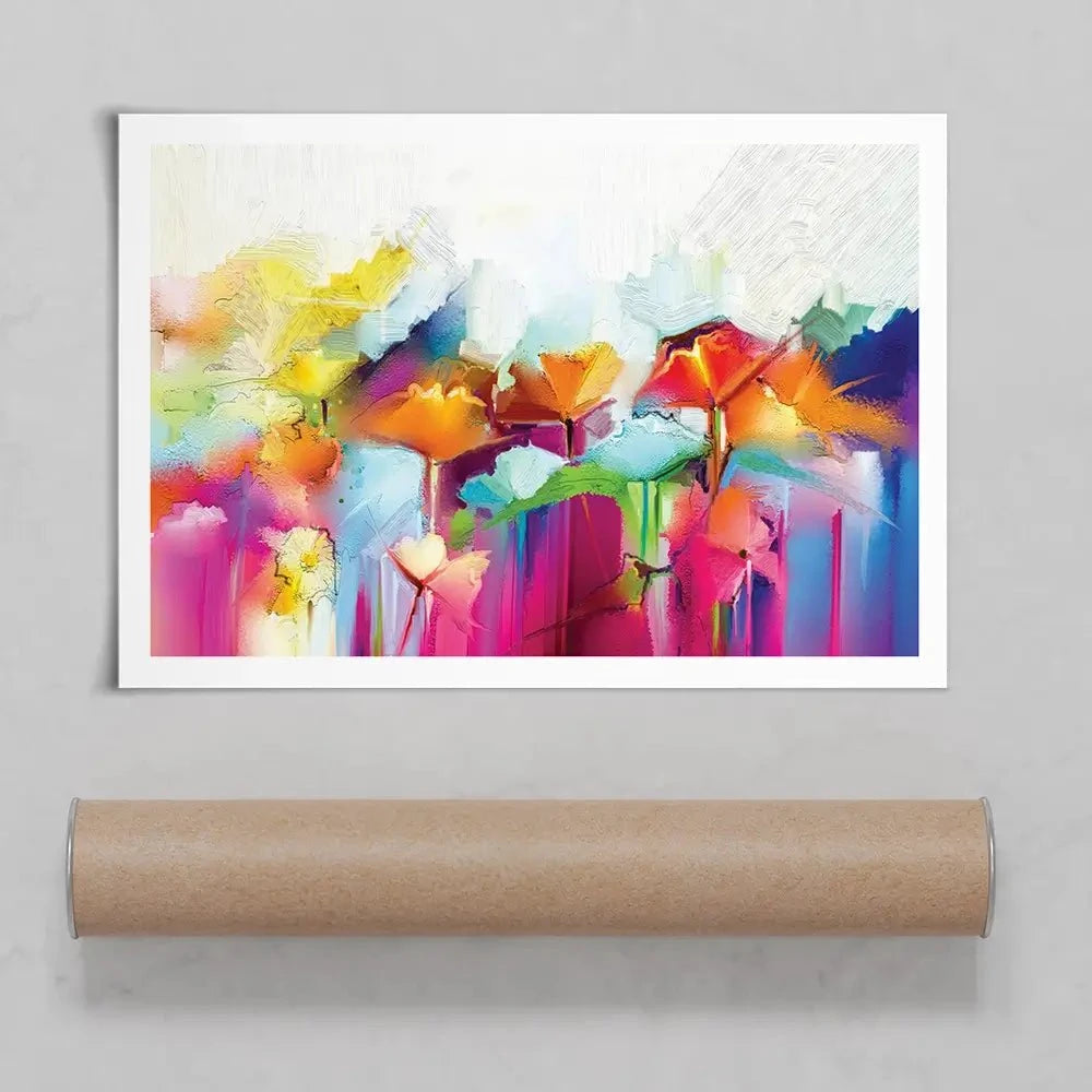 Abstract Flowers Art Print Abstract Flowers Art Print wall art product pluie_r / Shutterstock