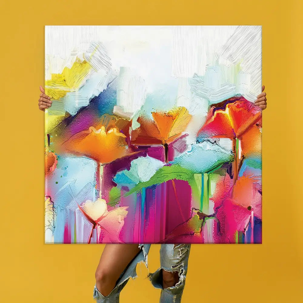 Abstract Flowers Oversized Canvas Print Abstract Flowers Oversized Canvas Print wall art product Art Print Shop