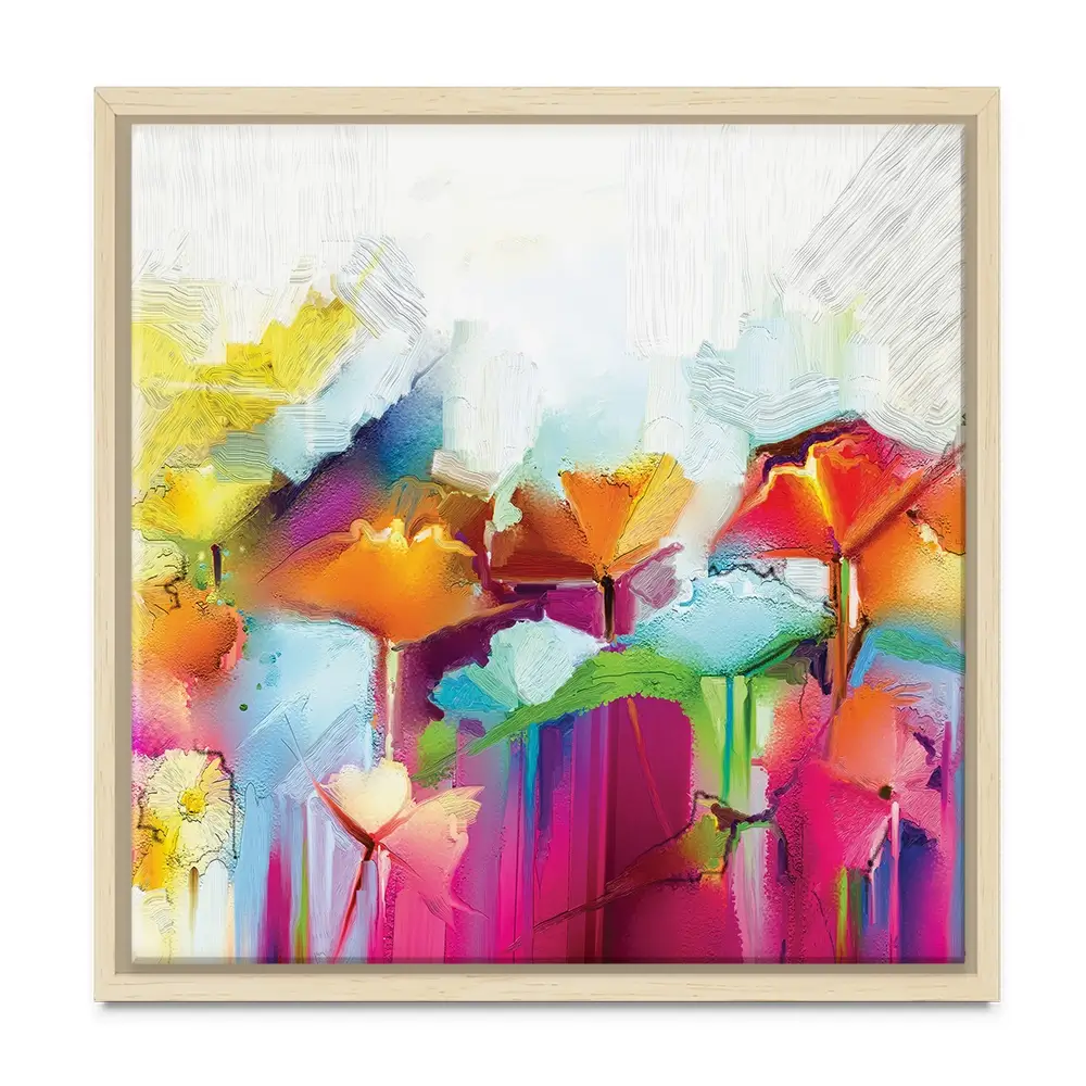 Abstract Flowers Square Canvas Print Abstract Flowers Square Canvas Print wall art product pluie_r / Shutterstock