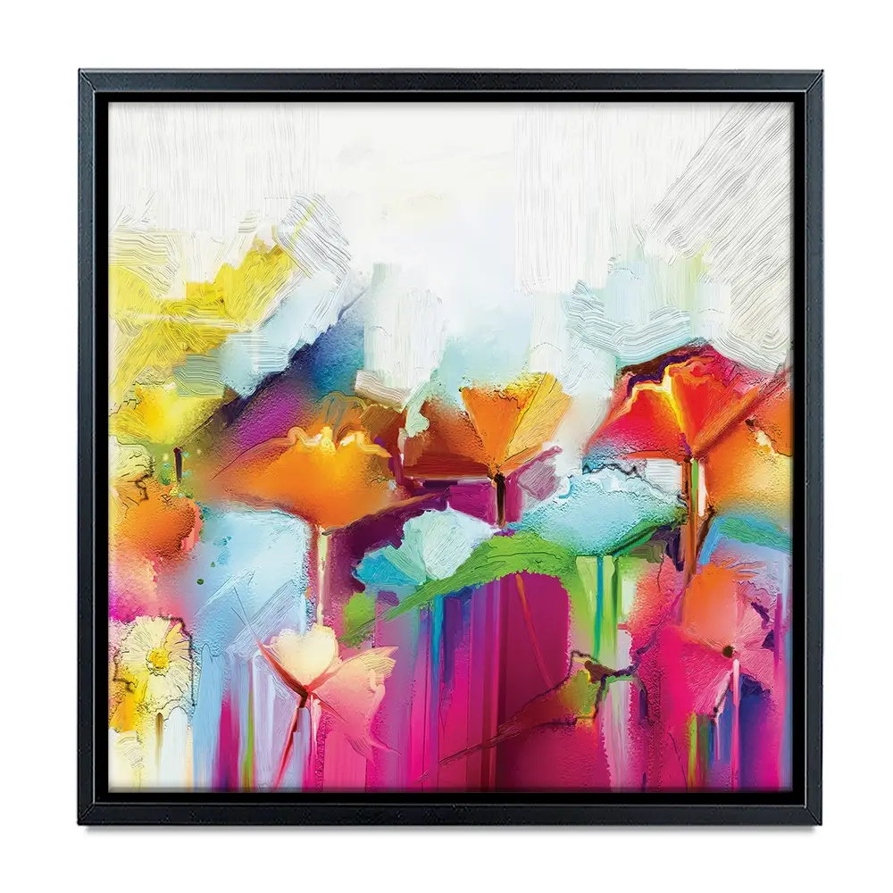 Abstract Flowers Square Canvas Print Abstract Flowers Square Canvas Print wall art product pluie_r / Shutterstock