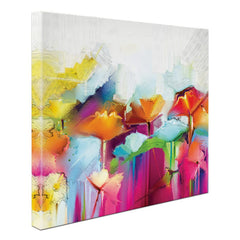 Abstract Flowers Square Canvas Print wall art product pluie_r / Shutterstock