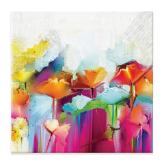 Abstract Flowers Square Canvas Print wall art product pluie_r / Shutterstock