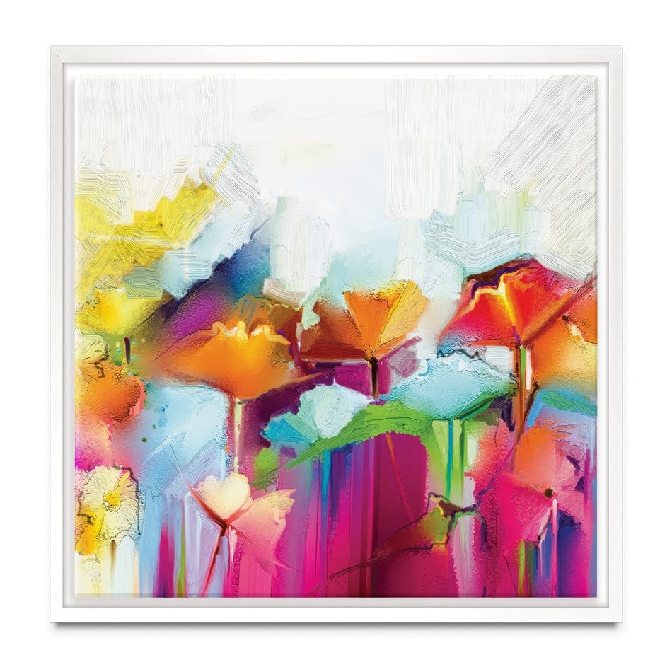Abstract Flowers Square Canvas Print wall art product pluie_r / Shutterstock