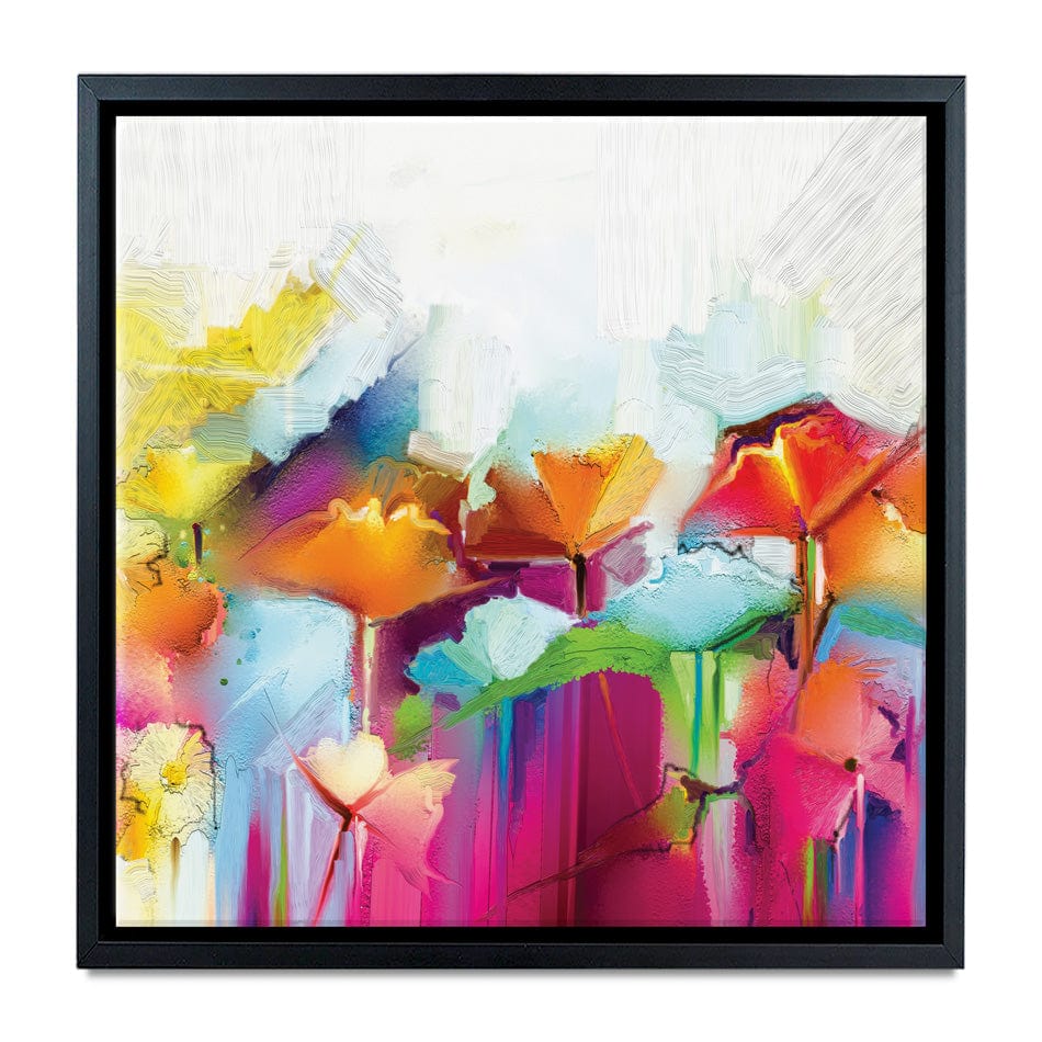 Abstract Flowers Square Canvas Print wall art product pluie_r / Shutterstock