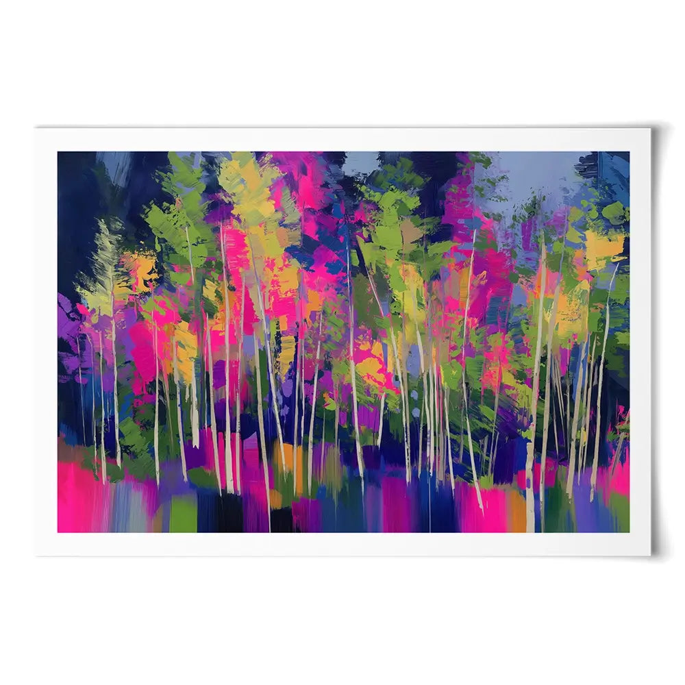 Abstract Funky Forest Art Print Abstract Funky Forest Art Print wall art product Chromatic Storm Studio