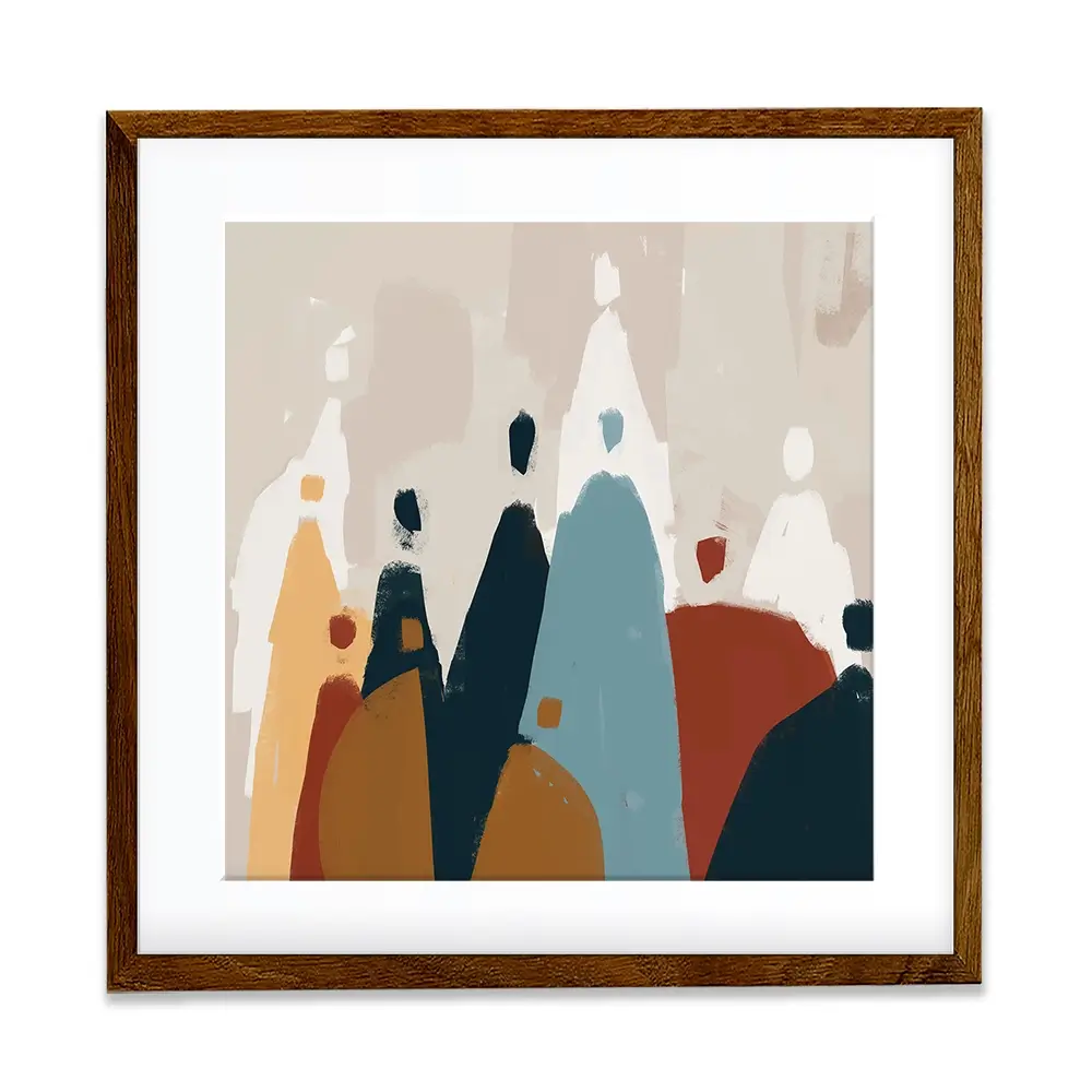 Abstract Group Of People Square Framed Art Print Abstract Group Of People Square Framed Art Print wall art product Cassette Bleue / Shutterstock