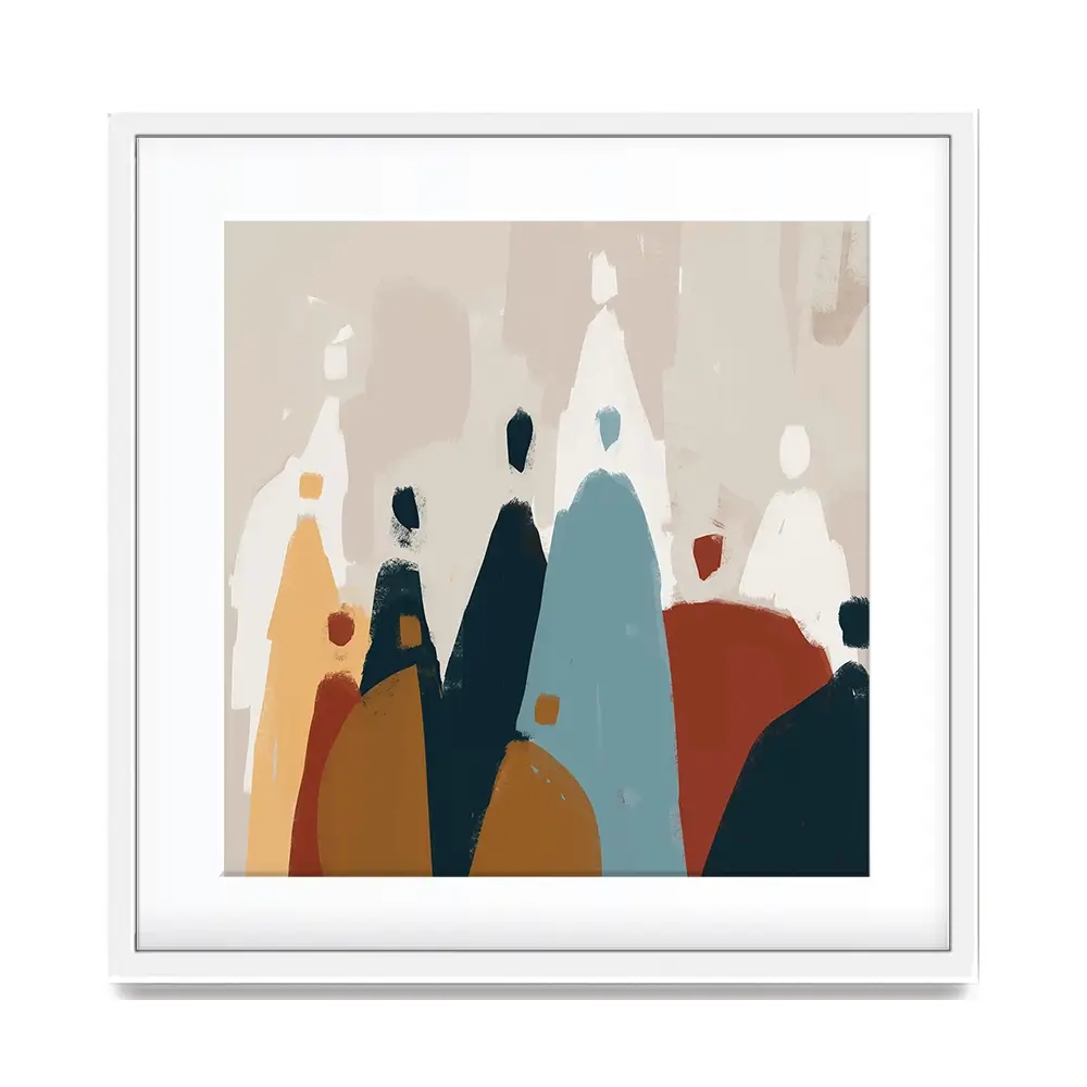 Abstract Group Of People Square Framed Art Print Abstract Group Of People Square Framed Art Print wall art product Cassette Bleue / Shutterstock