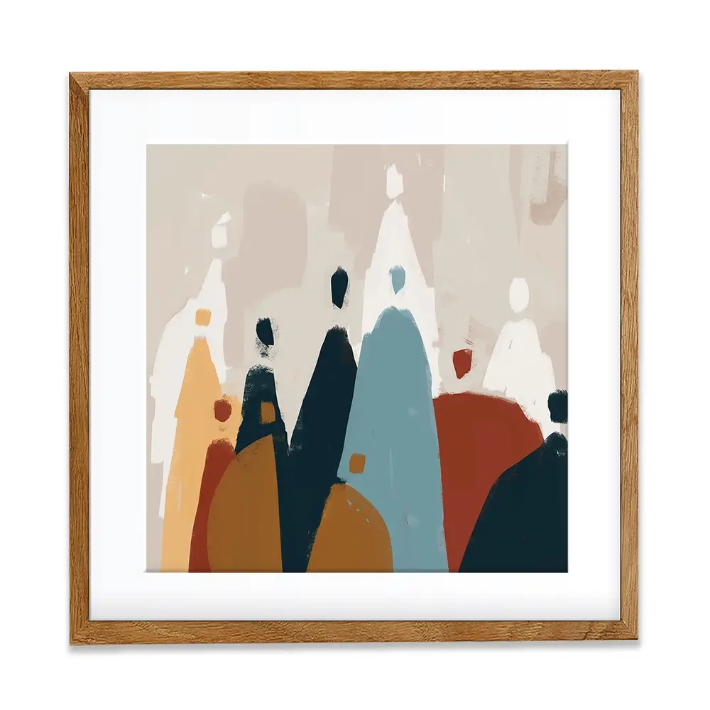 Abstract Group Of People Square Framed Art Print Abstract Group Of People Square Framed Art Print wall art product Cassette Bleue / Shutterstock