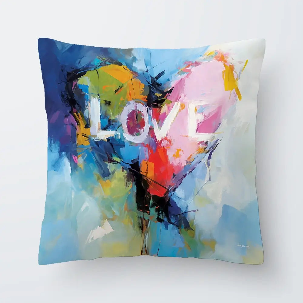 Abstract Heart Symbol Cushion Abstract Heart Symbol Cushion wall art product Leon Devenice