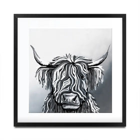 Abstract Highland Cow Square Framed Art Print Abstract Highland Cow Square Framed Art Print wall art product Independent