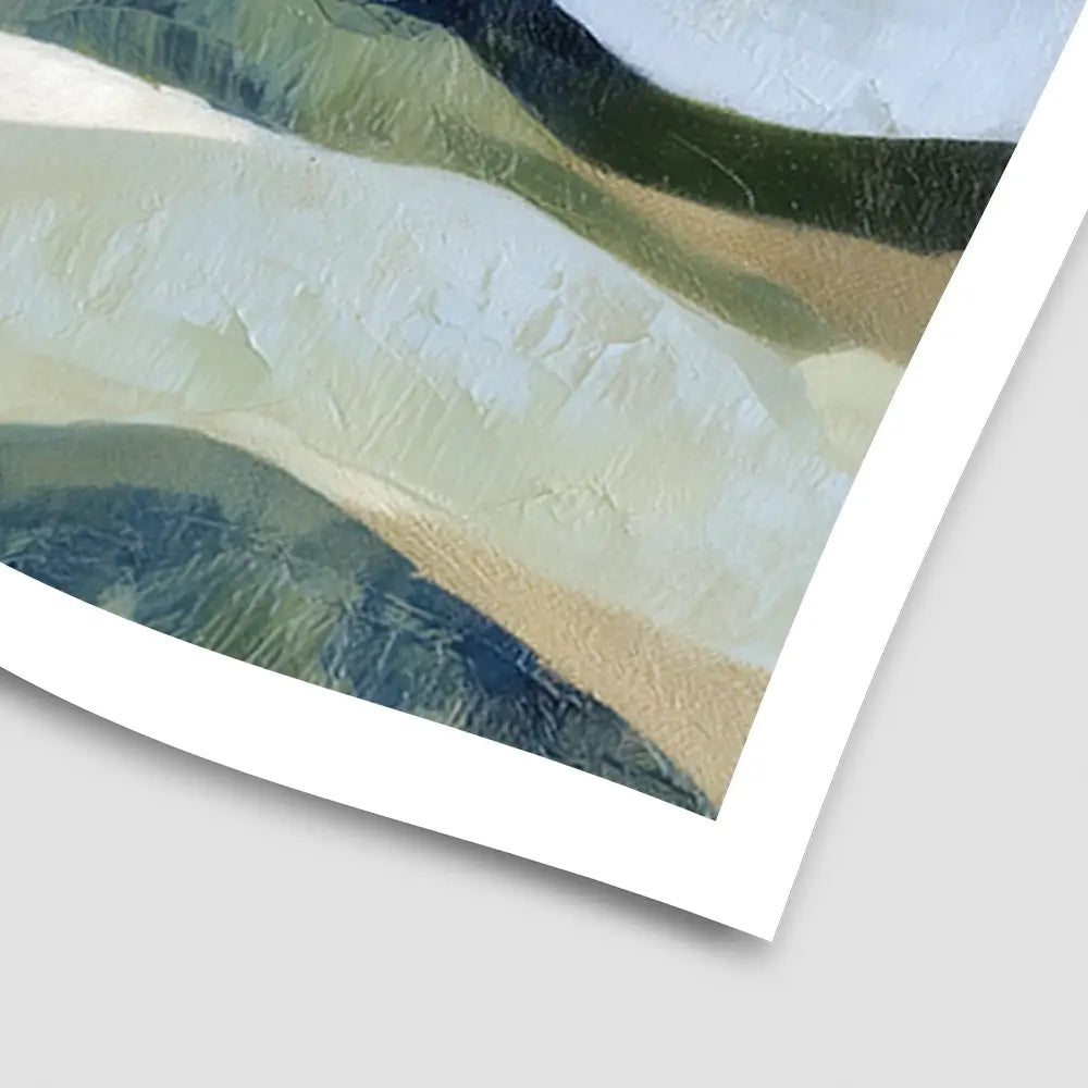 Abstract Hills In Navy And Coral Art Print Abstract Hills In Navy And Coral Art Print wall art product Chromatic Storm Studio