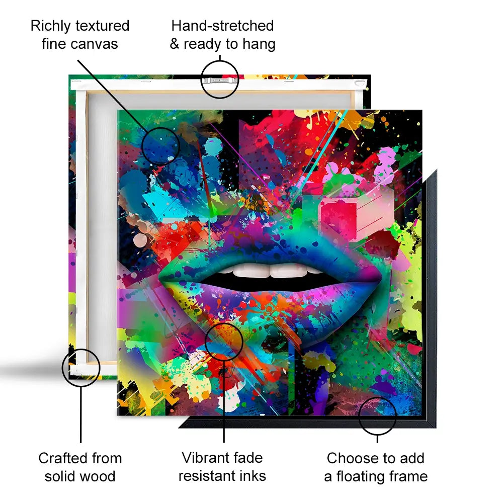 Abstract Lips Canvas Print Abstract Lips Canvas Print wall art product ARTEMENKO VALENTYN / Shutterstock