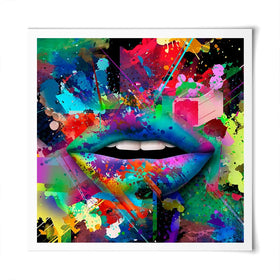 Abstract Lips Square Art Print Abstract Lips Square Art Print wall art product ARTEMENKO VALENTYN / Shutterstock