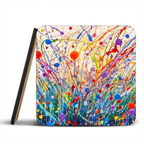 Abstract Meadow Flowers Coaster Set Abstract Meadow Flowers Coaster Set wall art product Lena Owens - Independent