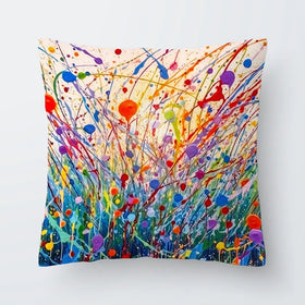 Abstract Meadow Flowers Cushion Abstract Meadow Flowers Cushion wall art product Lena Owens - Independent