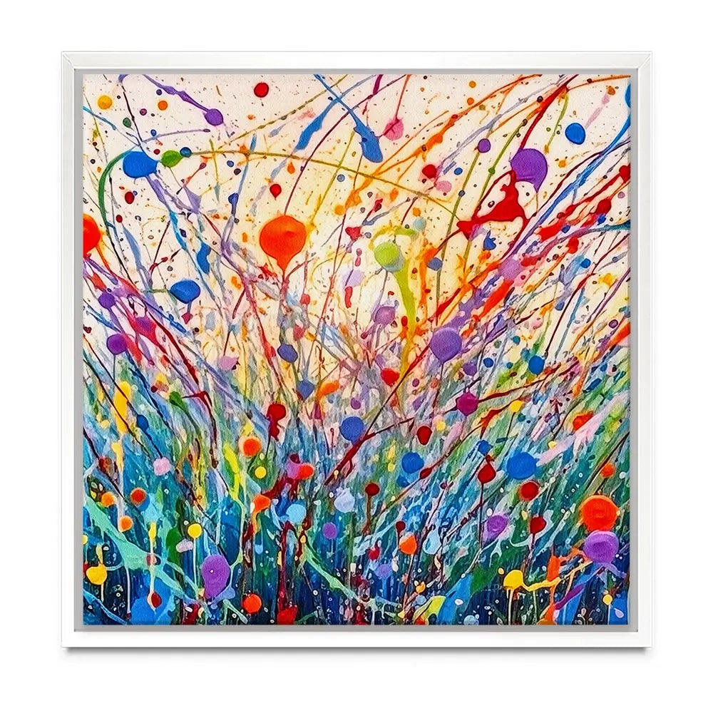 Abstract Meadow Flowers Oversized Canvas Print Abstract Meadow Flowers Oversized Canvas Print wall art product Art Print Shop