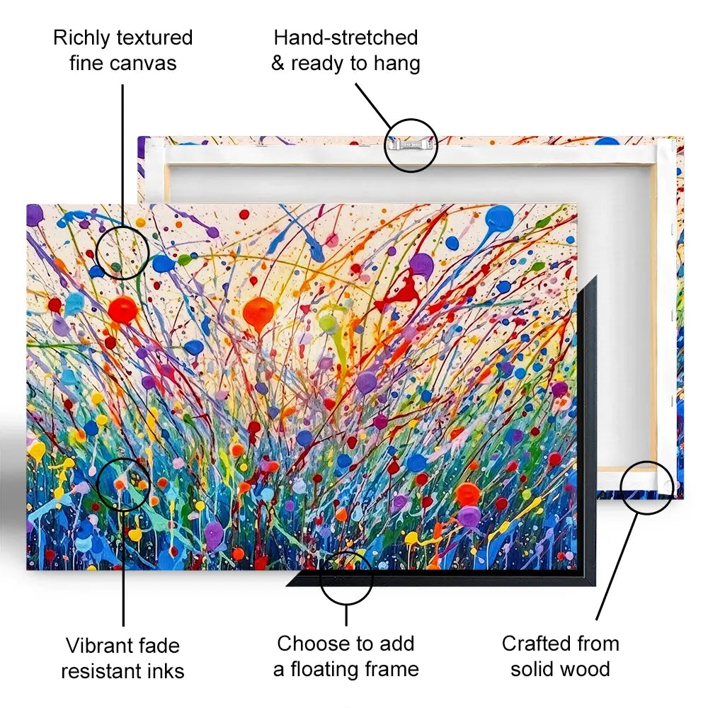 Abstract Meadow Flowers Oversized Canvas Print Abstract Meadow Flowers Oversized Canvas Print wall art product Lena Owens - Independent